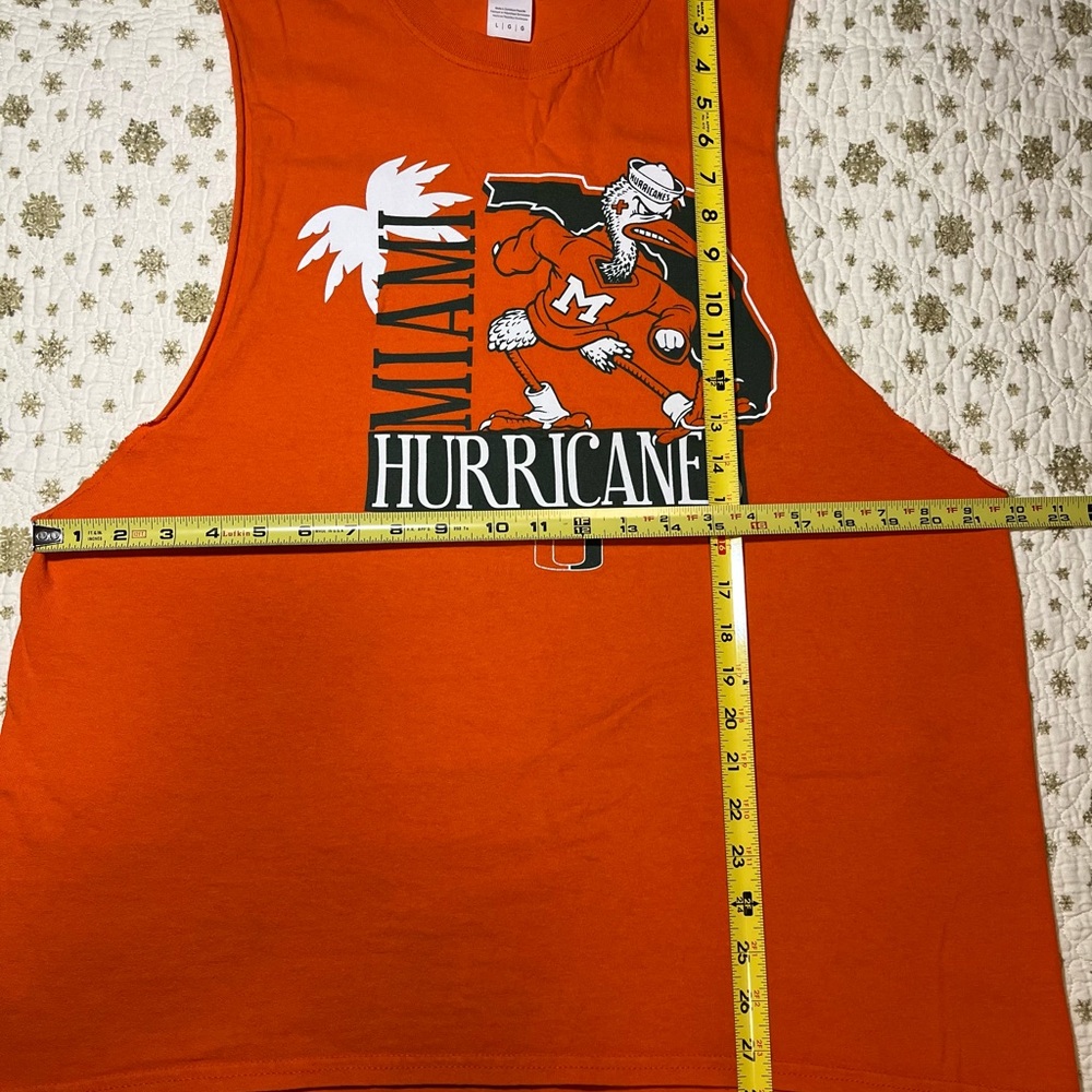 Miami Hurricanes Muscle Tank Top men’s L - Picture 2 of 4